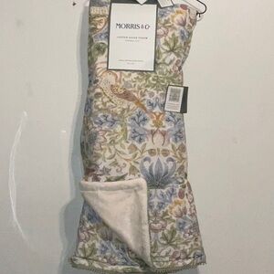 MORRIS & Co. STRAWBERRY THIEF 50x70”REVERSIBLE GAUZE PLUSH THROW BLANKET NWT